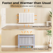 Radiator Cover with Shelf for Extra Storage and Heat Circulation Grey Homcom
