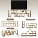 Grey Oak Wood Grain TV Stand for TVs up to 75 Inches with Storage Shelves by HOMCOM
