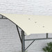 3x4m Metal Frame Pergola with Cream Canopy by Outsunny