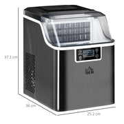 Compact Countertop Ice Maker with 3.2L Capacity and LCD Display for Home Use Black