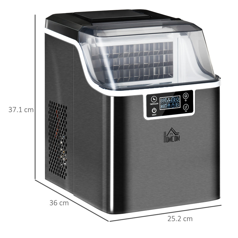 Compact Countertop Ice Maker with 3.2L Capacity and LCD Display for Home Use Black