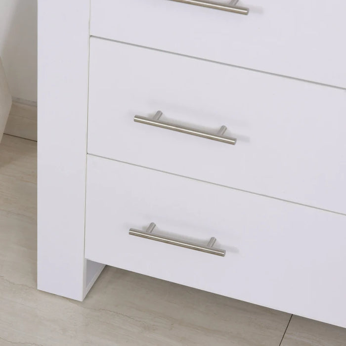 White 4 Drawer Chest With Metal Handles