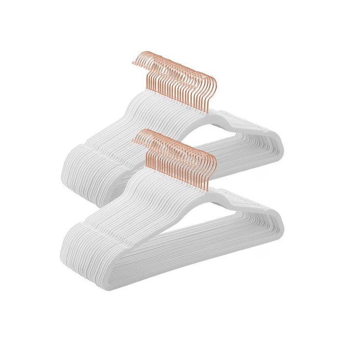 Songmics White Velvet Clothes Hangers (Pack of 50)