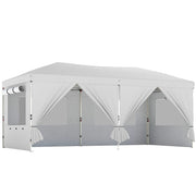3x6m Pop Up Garden Gazebo with Adjustable Height and Detachable Sides for Outdoor Shelter and Events Outsunny