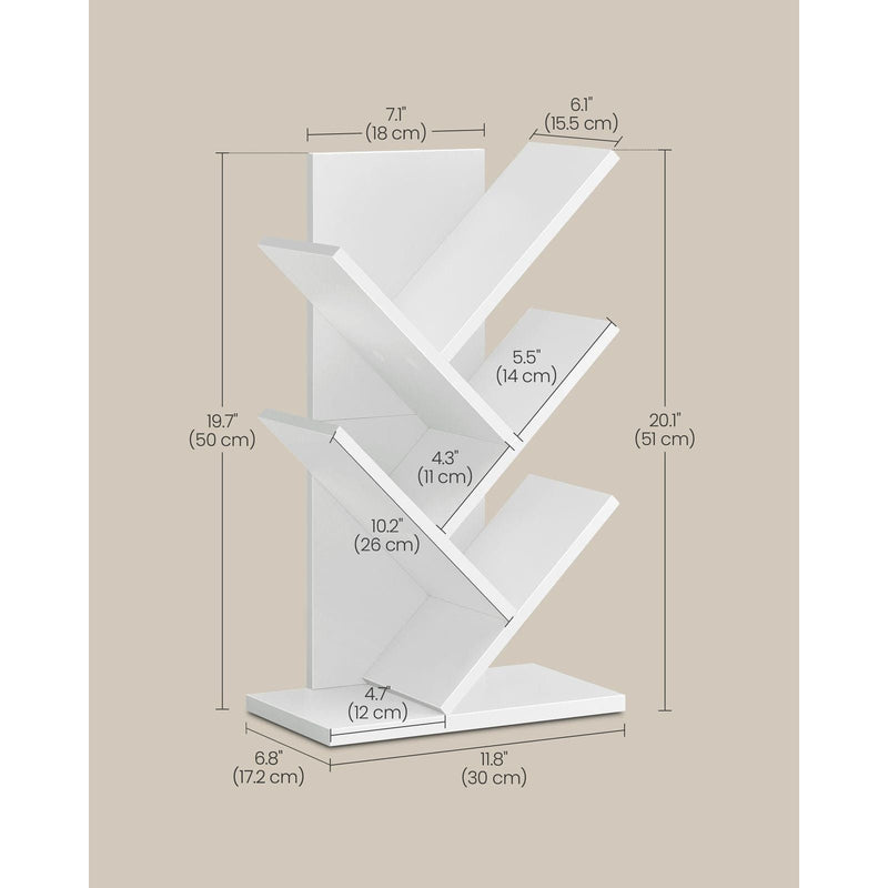 Vasagle Small White 5 Tier Tree Book Case