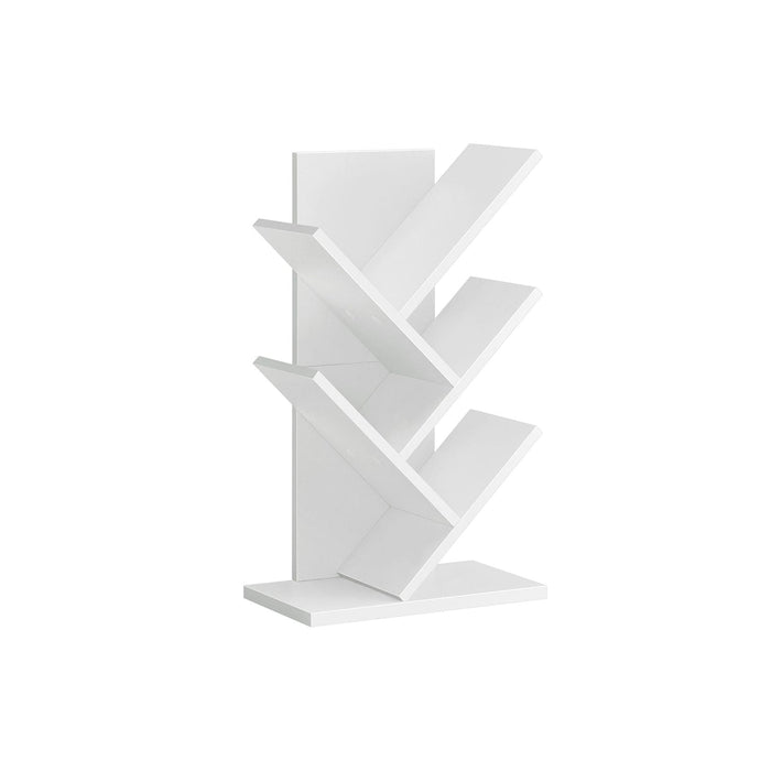 Image of a Vasagle Small White 5 Tier Tree Book Case.