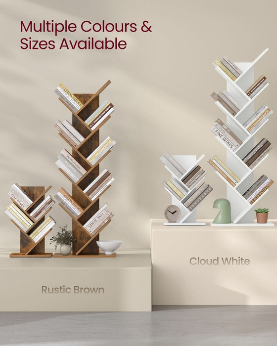 Image of a Vasagle Small White 5 Tier Tree Book Case.