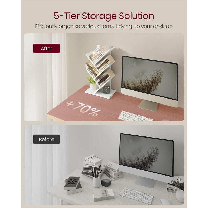 Vasagle Small White 5 Tier Tree Book Case