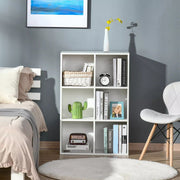 Image of a white 6 cube bookcase