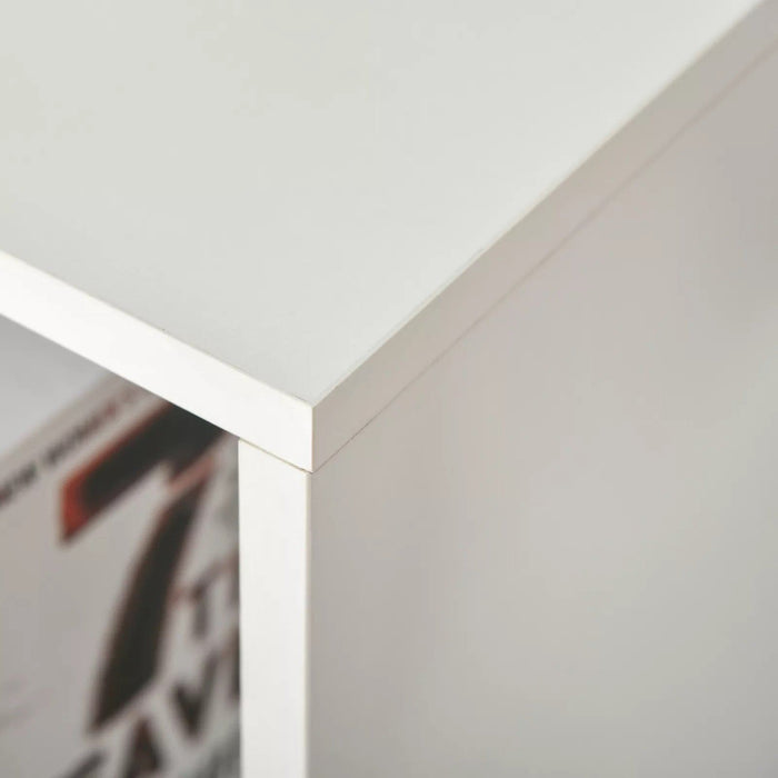 Image of a white 6 cube bookcase