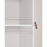 White 6 Shelf 60cm Wide Bookcase by Vasagle