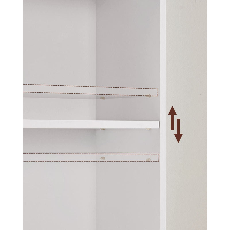 White 6 Shelf 60cm Wide Bookcase by Vasagle