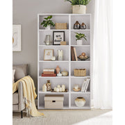 White 6 Shelf 60cm Wide Bookcase by Vasagle