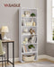 White 6 Shelf 60cm Wide Bookcase by Vasagle