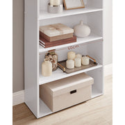 White 6 Shelf 60cm Wide Bookcase by Vasagle