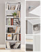 White 6 Shelf 60cm Wide Bookcase by Vasagle