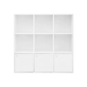 White Bookcase With Doors on Bottom by Vasagle