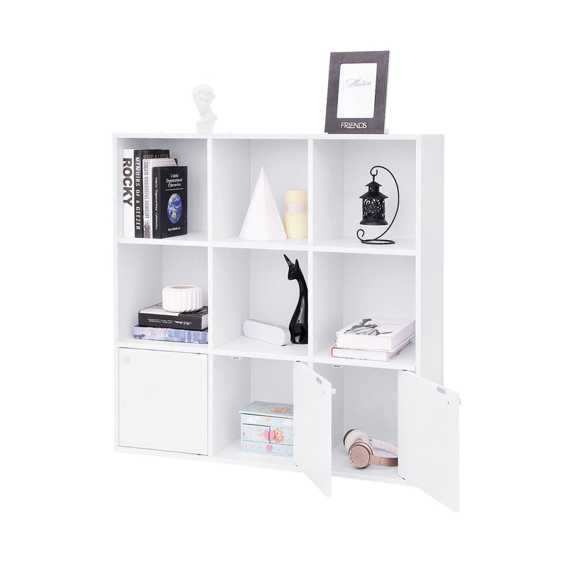 White Bookcase With Doors on Bottom by Vasagle