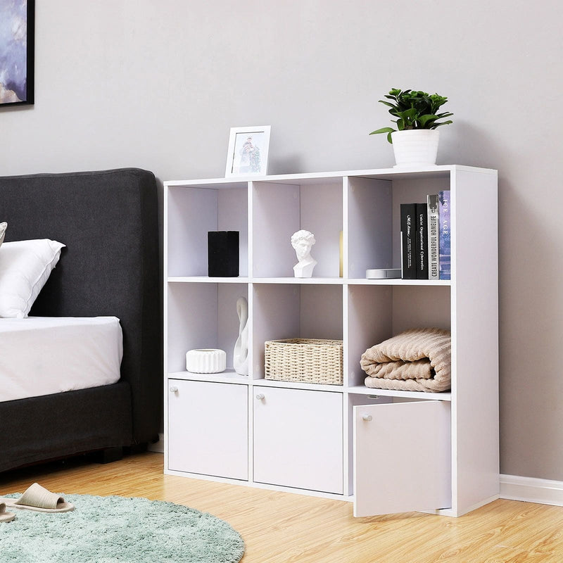 White Bookcase With Doors on Bottom by Vasagle