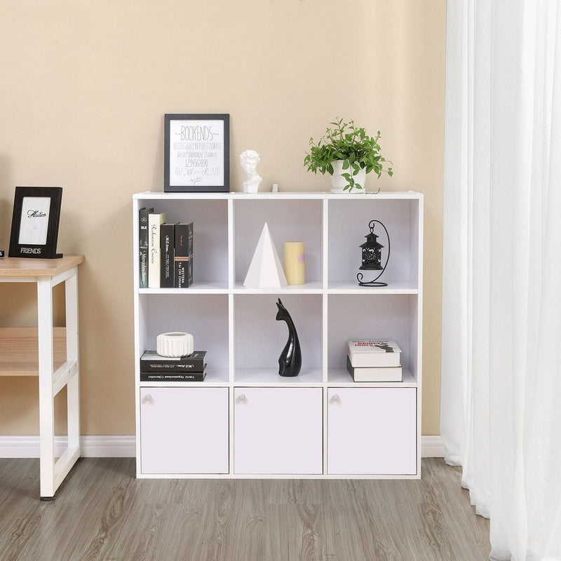 White Bookcase With Doors on Bottom by Vasagle