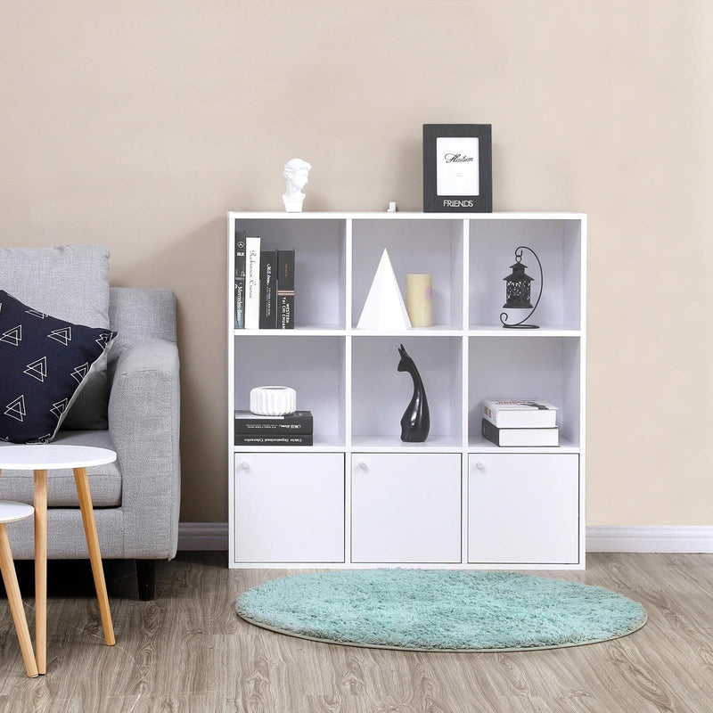 White Bookcase With Doors on Bottom by Vasagle