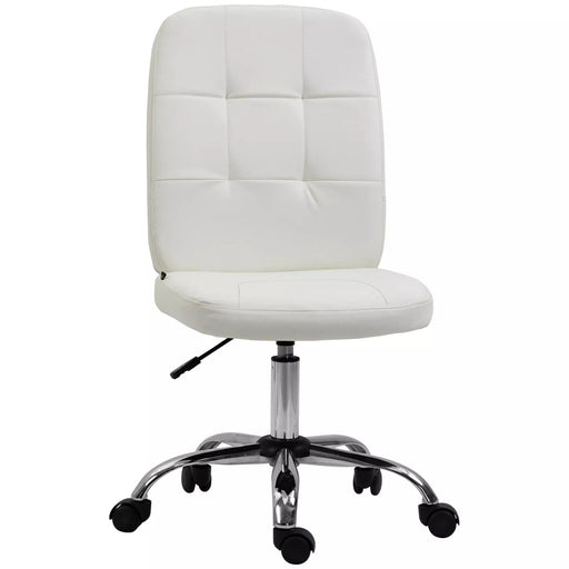 Image of a White Desk Chair With Wheels