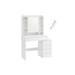 White Dressing Table With Light and Mirror by Vasagle