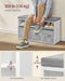 White Entryway Bench With Cushion by Vasagle - 87x30x48cm