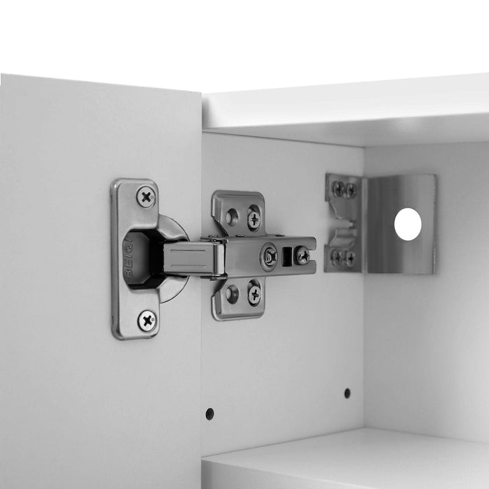 Image of a White Mirrored Bathroom Wall Cabinet by Vasagle