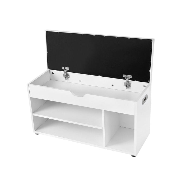 Image of a White Shoe Storage Bench by Vasagle