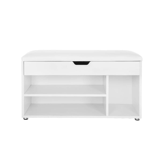 Image of a White Shoe Storage Bench by Vasagle