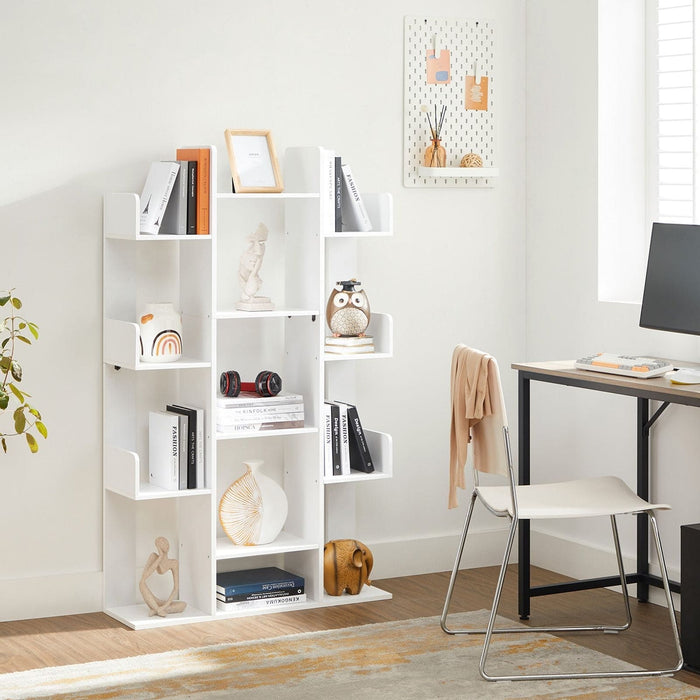 Image of a White Tree Bookcase by Vasagle Furniture.