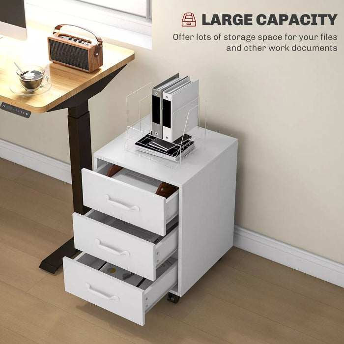 Image of White Under Desk Mobile Pedestals