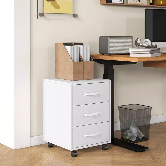 Image of White Under Desk Mobile Pedestals