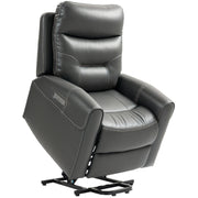 Charcoal Grey Power Lift Recliner Chair for Elderly with USB Ports and Remote Control by HOMCOM
