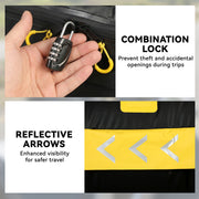 Car Roof Bag Waterproof Extra Storage for Comfortable Family Road Trips Black Yellow Outsunny