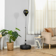 Adjustable Height Punching Bag with Stand for Teens in Gold and Black by Outsunny AOSOM