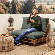 Charcoal Grey 2 Seater Pallet Furniture Cushions 20cm Thick UPF20+ Outdoor Seat Pads by Outsunny