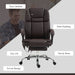 Dark Brown Six Point Heated Vibrating Massage Executive Office Chair for Comfort and Support by Vinsetto