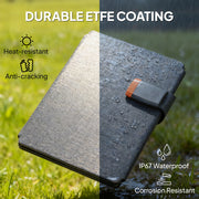 36W Foldable Portable Solar Charger With USB Ports Ideal For Camping and Outdoor Use Black AOSOM