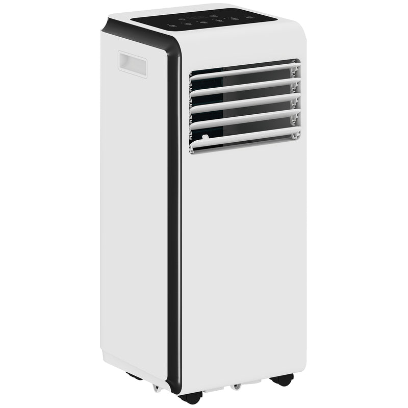 Portable Air Conditioner for Bedrooms and Home Offices with 4-in-1 Cooling and Dehumidifier White Homcom