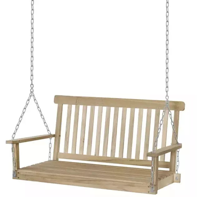 2 Seater Wooden Porch Swing Bench (Swing Bench Only)