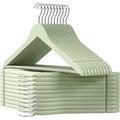 Songmics Quality Wooden Hangers, Light Green & Silver (Set of 20) Songmics
