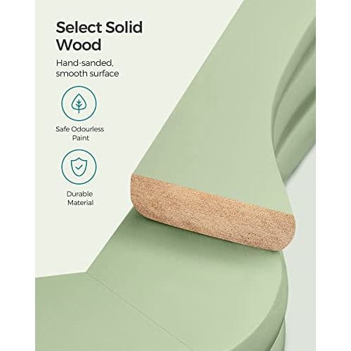 Songmics Quality Wooden Hangers, Light Green & Silver (Set of 20) Songmics