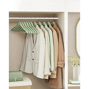 Songmics Quality Wooden Hangers, Light Green & Silver (Set of 20) Songmics