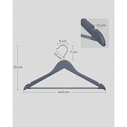 Songmics Wooden Hangers, Grey & Silver (Set of 20) Songmics