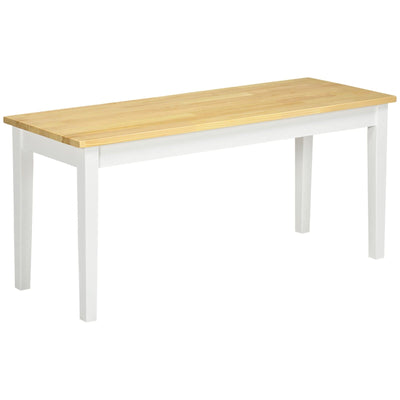 Wooden Dining Bench, Natural Wood, 102cm Homcom