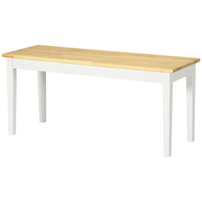 Wooden Dining Bench, Natural Wood, 102cm