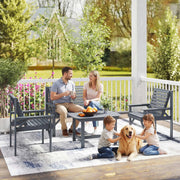 Wooden Garden Furniture Set for Relaxing Outdoor Seating with Coffee Table Outsunny