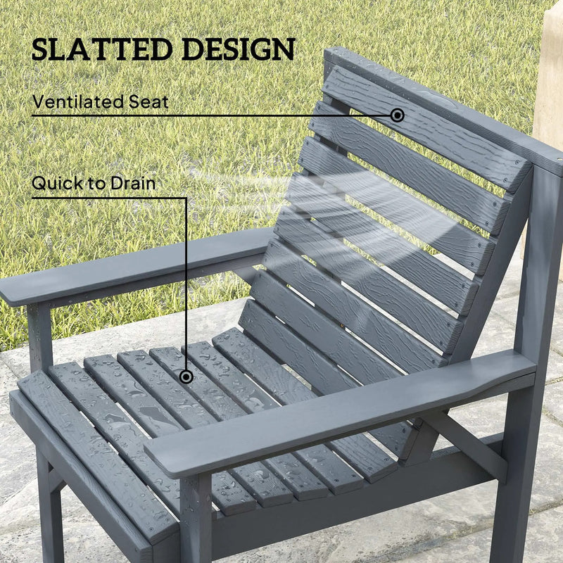 Wooden Garden Furniture Set for Relaxing Outdoor Seating with Coffee Table Outsunny